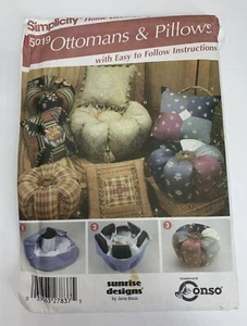 Simplicity Home Décor Ottomans & Pillows 5019 Sewing Pattern By Jane Beus UNCUT  - Picture 1 of 11