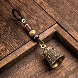 Wealth Lucky Rope Brass bell Key Rings Car Key Chain Car Key Chain Keyfob - Picture 1 of 10