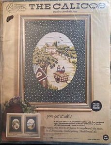 Vintage Paragon Craft Crewel Art Kit..Calicos..no.0158 Fertigprodukt 9x12 NEU - Bild 1 von 3