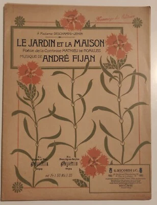 Le Jardin et la Maison - Partition pour Chant et Piano - Photo 1/2