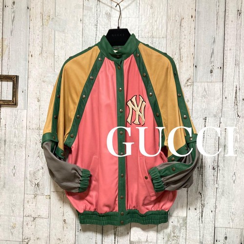 GUCCI giacca pelle 2 vie New York Yankees taglia M uomo