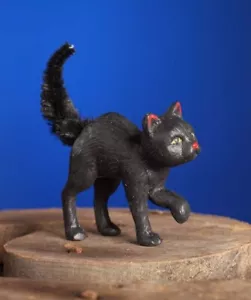 Figura de Halloween Bethany Lowe Scaredy gato negro cola de chenilla TD6035 - Imagen 1 de 1