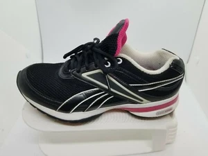 Women's Reebox Easy Tone Black White Walking Shoes Athletic Sneakers Size 6.5 - Picture 1 of 12
