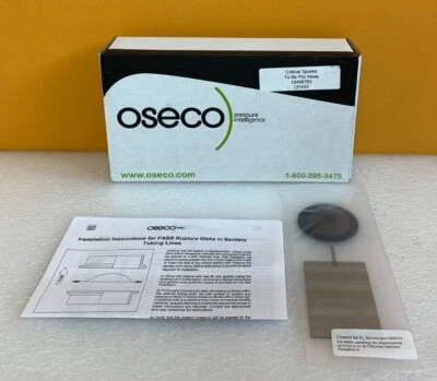 Oseco Elfab FASS02-747-C 2" FASS Clamp, 150 PSIG @ 72°F, FRDI Rupture Disk. New! - Image 1 of 3