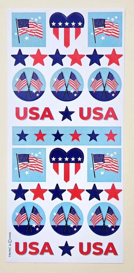 Hoja de pegatinas patrióticas Foto 1 de 1