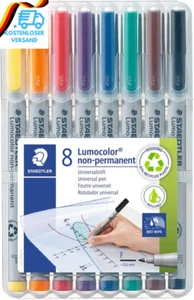 STAEDTLER Folienstift Lumocolor, Non-Permanent, Wasserlöslich, F-Spitze Mit Lini - Bild 1 von 12