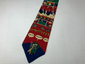 Gallo vintage "¡culpa!" Corbata de cuello 100 % seda de STEVEN GUARNACCIA - Imagen 1 de 2