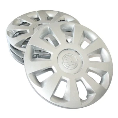 Genuine Skoda Citigo Wheel Trims 14 Inch Hub Caps 5Jx14 Steel Rim Silver - Image 1 of 2