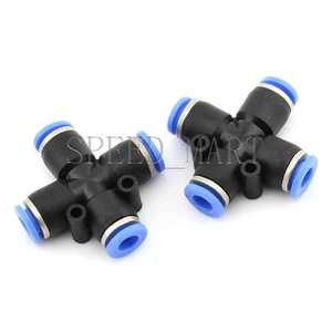 2 X PZA6 Neumático Aire 4 Vías Conector Accesorios Rápidos 6mm Manguera de Tubo Cruzado igual - Imagen 1 de 3