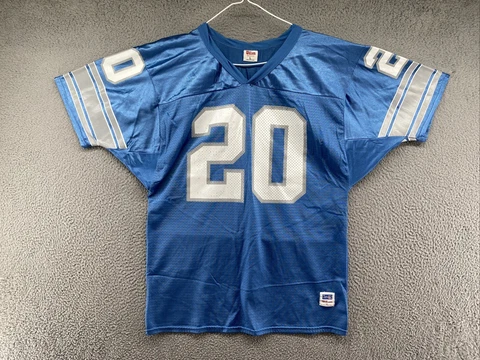 VTG Barry Sanders #20 Detroit Lions Team NFL WILSON Jersey Size Large USA Made Cover