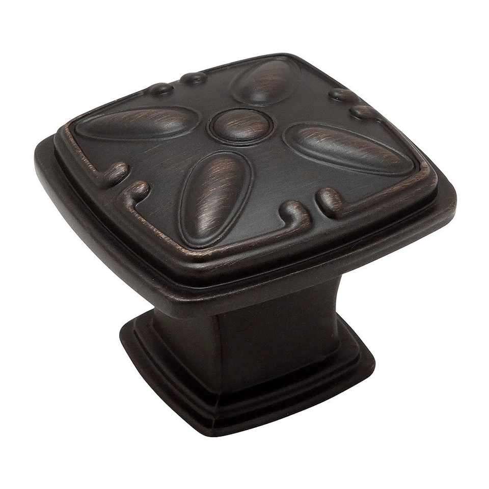 Cosmas Cabinet Hardware Oil Rubbed Bronze Square Cabinet Knobs #4393ORB - Image 1 of 1