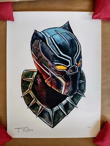 Tim Doyle - BLACK PANTHER Glänzende Objekte Serie limitierte Auflage Posterdruck S/N - Bild 1 von 4