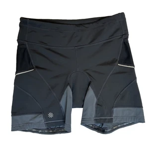 Athleta Padded Bike Cycling Shorts Black Women's Size Medium Biker Short - Picture 1 of 7