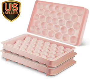 2 Pack Ice Cube Trays for Freezer, Ice Ball Maker Mold Mini Circle round Ice Cub - Picture 1 of 7