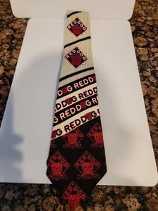 Vintage 1995 Red Dog Men's Neck Tie Plank Road Brewery Polyester Made in Korea - Picture 1 of 4