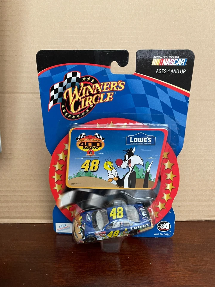 48 Jimmie Johnson Lowes Rookie 2002 Looney Tunes Monte 400 Winners Circle 1 64