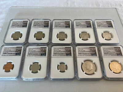 2017-S 225TH ANNIVERSITY 10-COIN SET FIRST RELEASE NGC SP70 E.F. "ANNIV. LABEL" - Image 1 of 4
