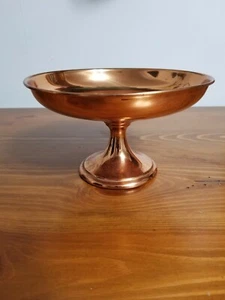 Vintage Copper Craft Guild Compote Bowl Pedestal/Footed Mid Century 4" Tall - Picture 1 of 8