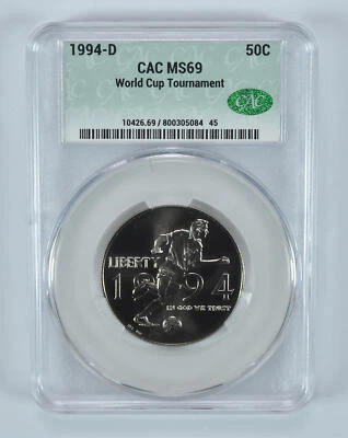 1994-D World Cup Soccer Commemorative Half Dollar MS69 CAC - Image 1 of 4