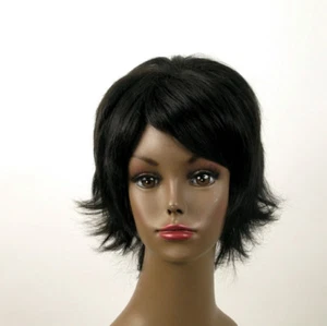 perruque afro femme 100% cheveux naturel courte noir ref KITTY 04 1B - Imagen 1 de 9