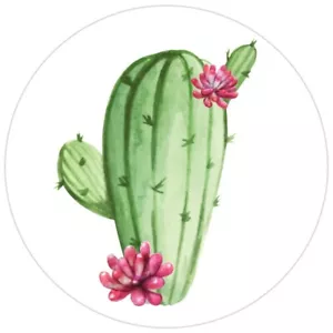 108 Cactus Label Succulents Flower - Hershey Kisses Labels - SEALS - Picture 1 of 11
