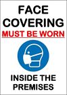 3 X Face Covering Mask Must Be Worn Face Mask Sign A4 Laminated Safety Free P&P