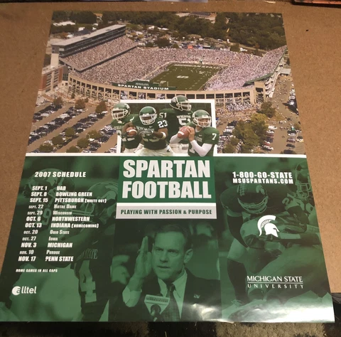 2007 Michigan State Spartans Football schedule  poster Cover