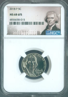 2018 P Jefferson Nickel 5C NGC MS68 FS Quality - Image 1 of 2