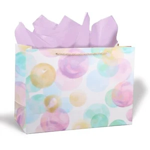 13" Large Birthday Gift Bag with Handle and Tissue Paper for Birthday Bridal ... - Picture 1 of 7