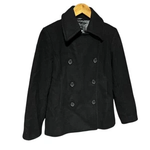 J.Crew Wool Peacoat Double Breasted Classic Black/Navy Jacket Size S - Bild 1 von 4