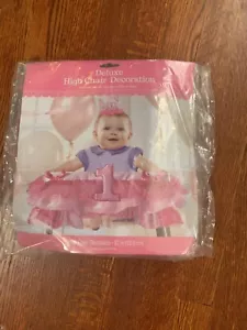 Deluxe High Chair Decoration / 37 in / Pink / 1st Birthday Girl - Picture 1 of 2