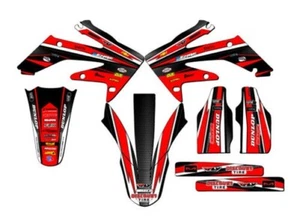 2004-2005 CRF 250R VIGOR Red Senge Graphics Kit Compatible with Honda - Picture 1 of 4