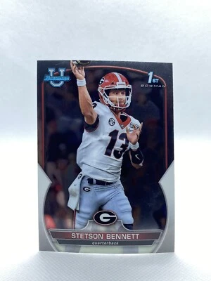 2022 Bowman University Football Stetson Bennett Base 1st Bowman #39  - Image 1 of 2