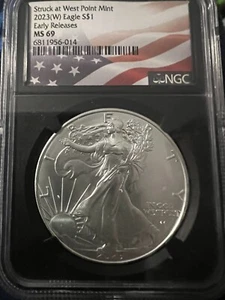 2023 W NGC $1 🔥 American Eagle Walking Liberty 🔥MS 69 - Picture 1 of 6