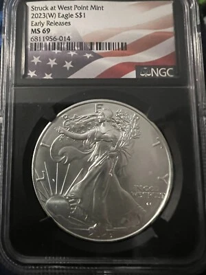 2023 W NGC $1 🔥 American Eagle Walking Liberty 🔥MS 69 - Image 1 of 4