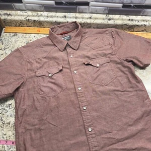 Simms Hemd Herren Medium Chambray Red Pearl Snap Angeln Camp leicht Western - Bild 1 von 7