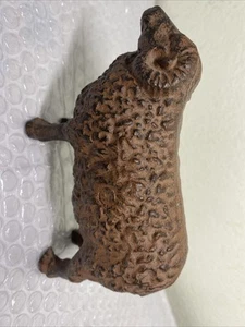 Statuina pecora in ghisa vintage riproduzione fermacarte fattoria - Foto 1 di 6
