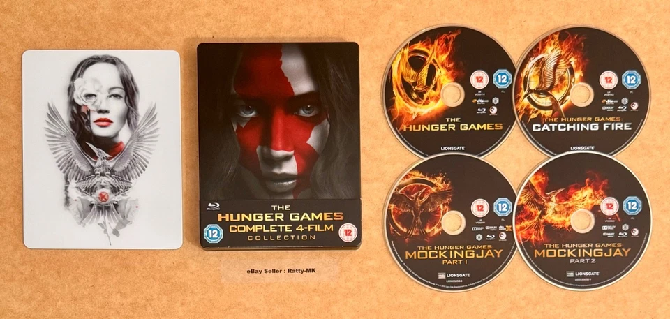 HUNGER GAMES THE COMPLETE COLLECTION - (UK) BLU RAY STEELBOOK (READ DESCRIPTION) - Image 1 of 4