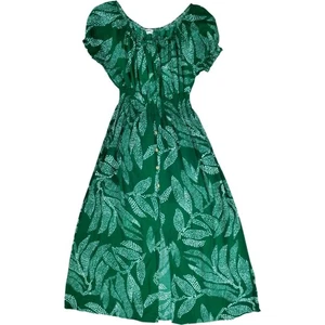 Maxi Vestido Anthropologie Kindred Hombro Descubierto 3X 3XL Verde Talla Grande 24 26 - Imagen 1 de 9