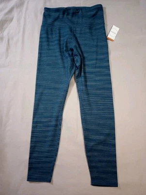 Jockey Leggings Womens Medium Blue White High Waist - Image 1 of 4