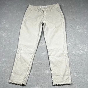 Frank & Eileen Wicklow Pants Womens Size 00 BeigeTwill Straight Chino Pockets - Picture 1 of 12