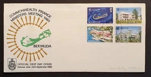 Bermuda Stamps 1980 Commonwealth Finance First Day Cover original insert (w) - Picture 1 of 4