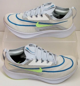 New Nike Air Zoom Fly 4 White Lime Mens US Size 8 UK 7 EUR 41 CT2392 100 - Picture 1 of 8