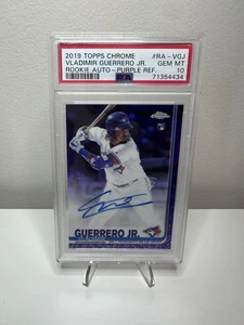 2019 Topps Chrome - Vladimir Guerrero Jr. RC Purple Refractor Auto /250 PSA 10 - Picture 1 of 2