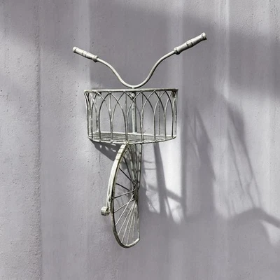 Bicylce Metal Plant Stand Flower Wall Display Rack Shelf Indoor & Outdoor - Image 1 of 3