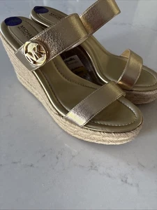 MICHAEL Michael Kors Sandali donna Gillian oro plateau 8,5 medi (B,M) - Foto 1 di 5