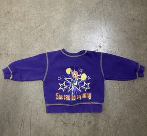 Vintage Kids Kim Possible She Can Do Anything Crewneck Purple Disney Direct XXS - Picture 1 of 6