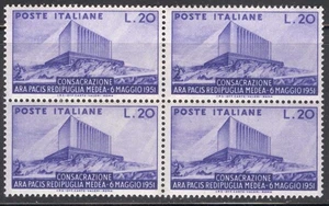 PRC_4_74. REPÚBLICA. Bloque de sello 1951 "CONSACRAZIONE ARA PACIS". Sas 656. MNH - Imagen 1 de 1