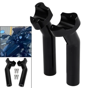 CNC 6.5" Pullback Handlebar Risers For Harley Low Rider Fat Boy FLSTF Road King - Picture 1 of 18