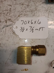 70X6X6 Compression 3/8" x 3/8" Female NPT Pipe 90° Adapter - Picture 1 of 1